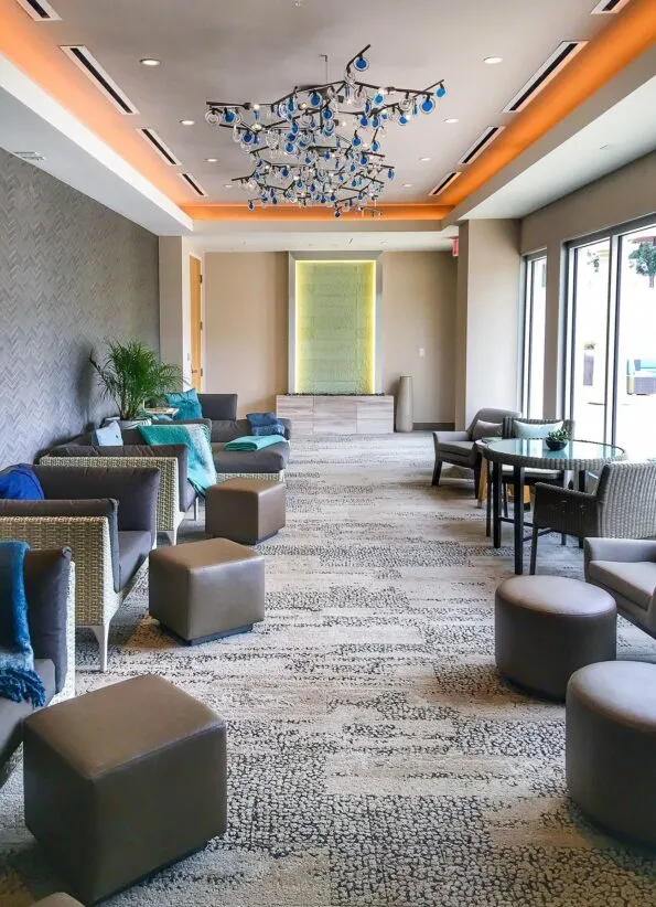 Arrive early to lounge here at The Spa at Coronado Island inside the Marriott.
