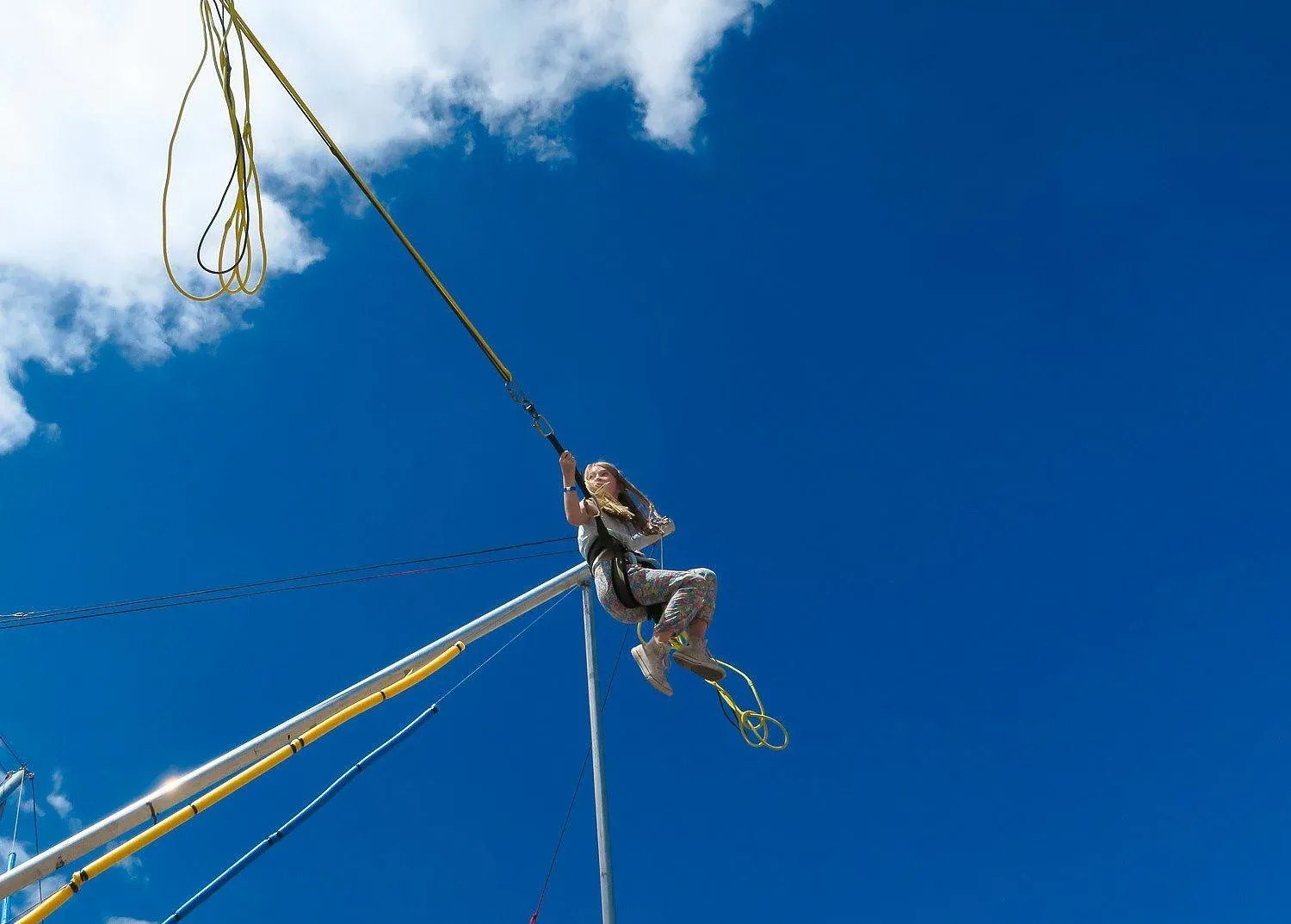 The bungee trampoline at Vail Mountain's Epic Discovery is a blast for kids.
