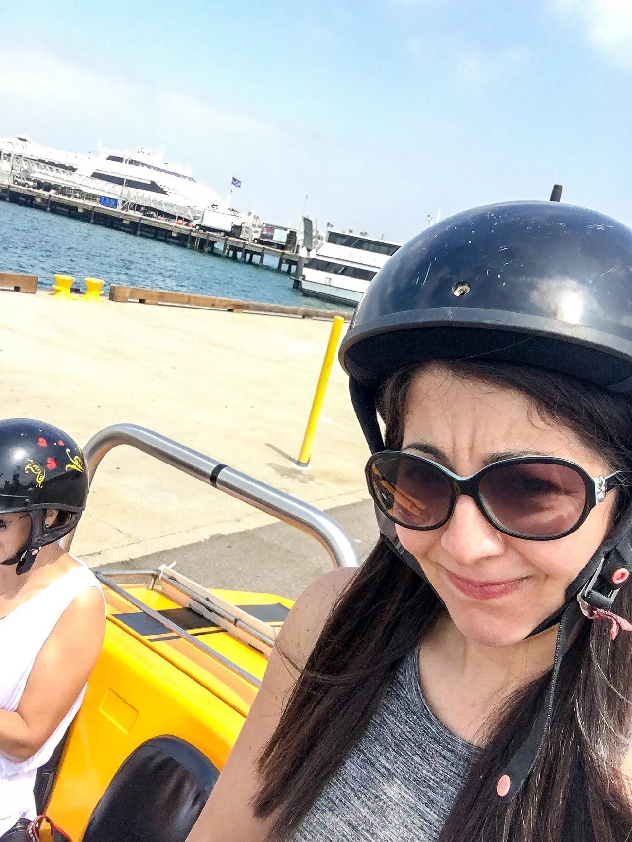 Take a tour of downtown San Diego in a crazy yellow car!