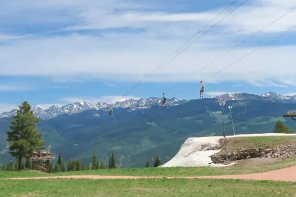 The Zip Line at Epic Discovery on Vail Mountain in Colorado.