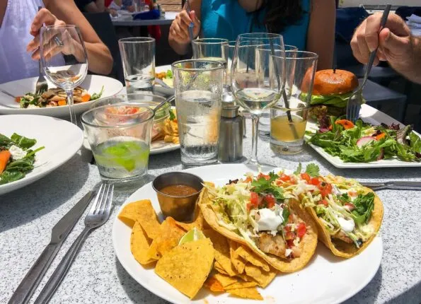 Fish tacos at George's at the Cove, one of La Jolla's best restaurants.