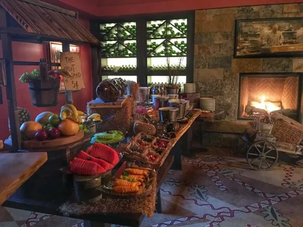 Delicious buffet breakfast at Flame inside Four Seasons Resort Vail