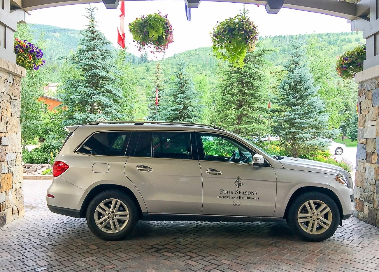 The Four Seasons Vail house car takes guests to ski lifts, restaurants and more.