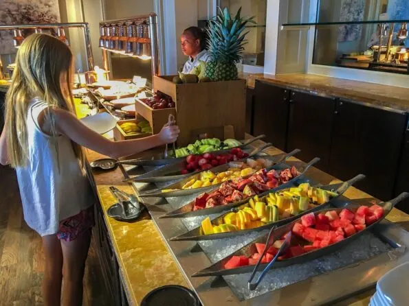Buffet breakfast at SEVEN, one of The-Ritz Carlton, Grand Cayman's restaurants.
