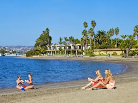 Bay beach in front of Bahia Resort Hotel