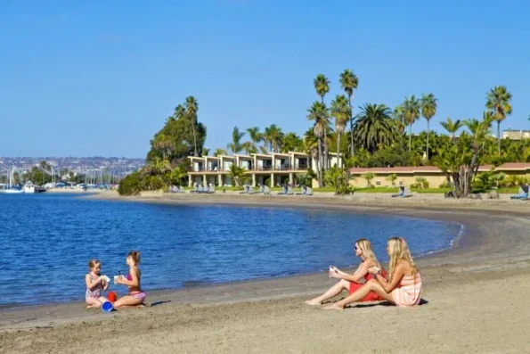 Bay beach in front of Bahia Resort Hotel