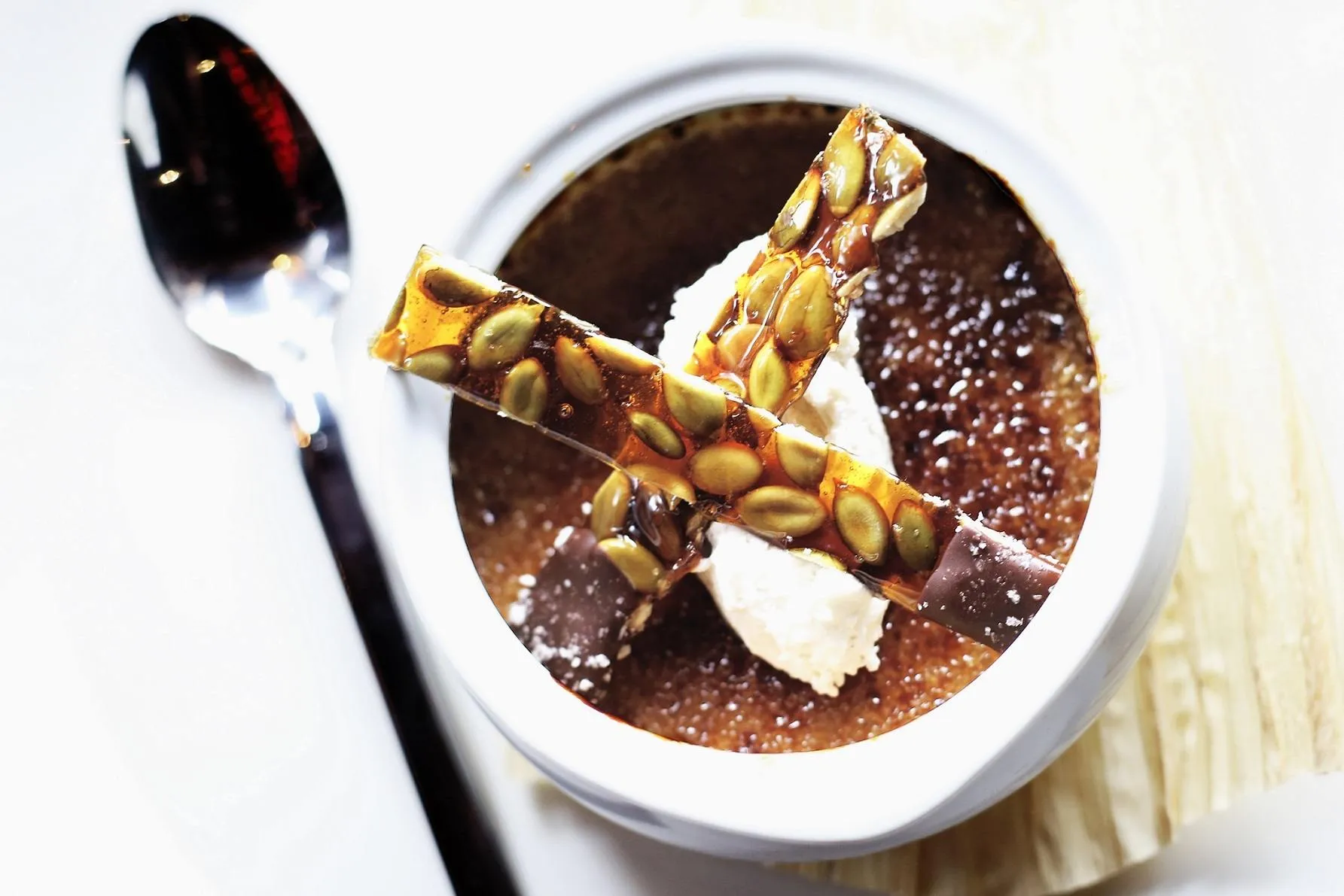 A delicious pumpkin creme brulee recipe courtesy of barleymash restaurant in San Diego