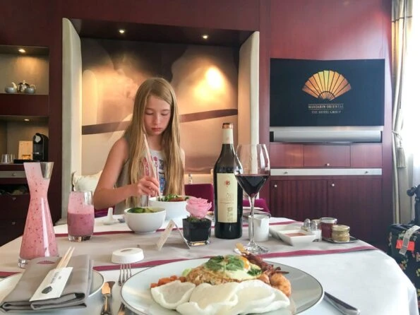 Room service at the Mandarin Oriental hotel in Paris our favorite luxury hotel in the city.