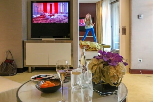 Our lovely suite at the Mandarin Oriental hotel in Paris