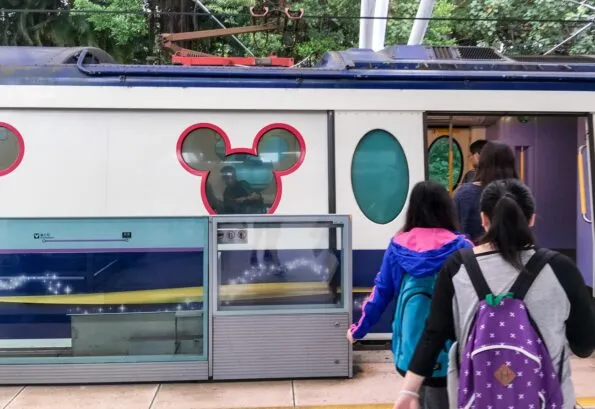 The Disney Resort Line to Hong Kong Disneyland has windows shaped like Mickey Mouse.