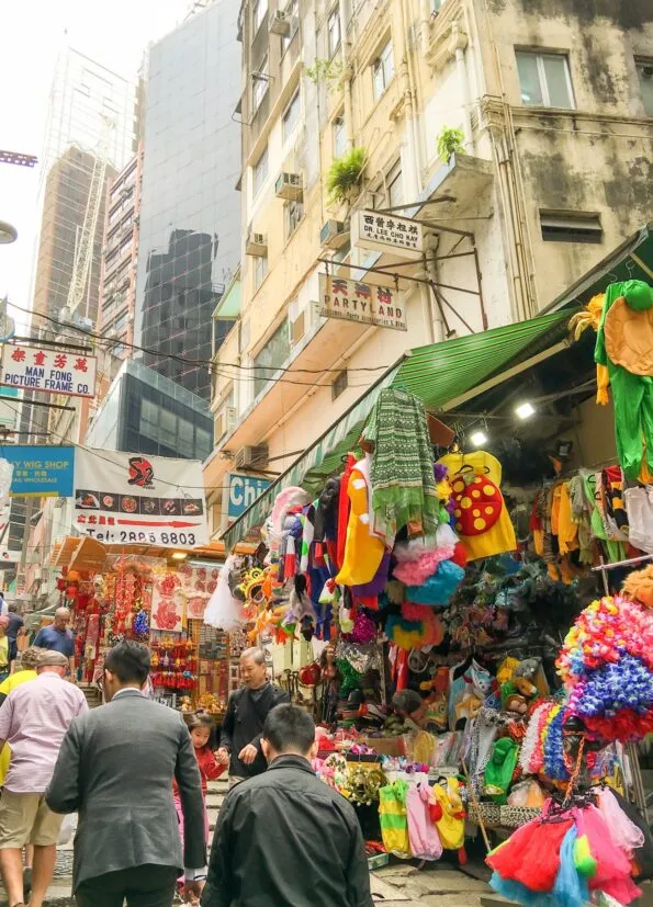Pottinger Street in Central Hong Kong is a great place to shop for costumes.