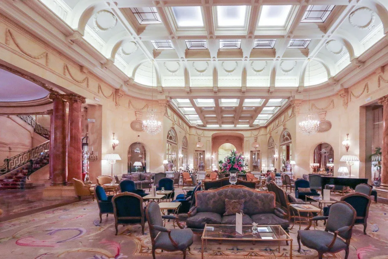 The Hall serves drinks and light bites at Hotel Ritz Madrid.