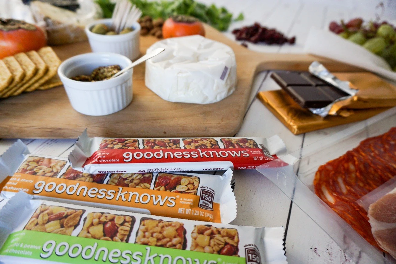 Chocolate and bite sized snack squares make excellent additions to a cheese plate.