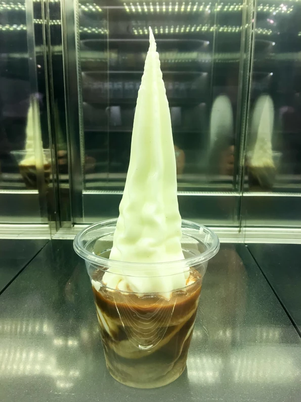 Yes, you can buy big soft serve ice cream at Shinsegae department store food hall in Seoul.