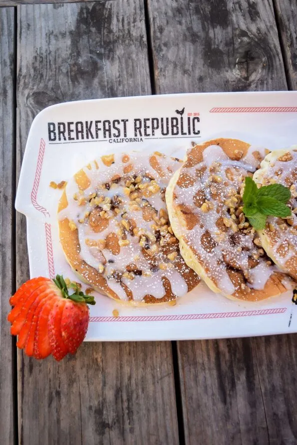 Get the recipe for San Diego's Breakfast Republic restaurant's most popular dish: Cinnamon roll pancakes.