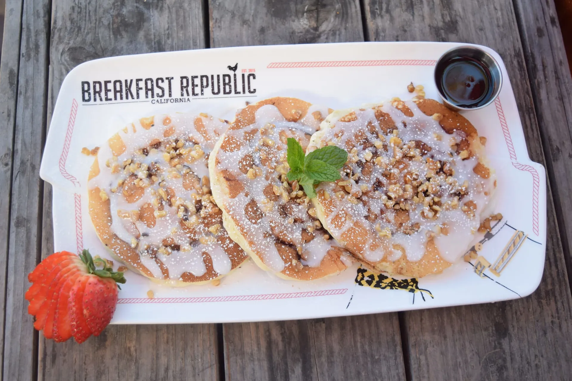 The cinnamon roll pancake is the most popular breakfast item at San Diego's Breakfast Republic restaurants.