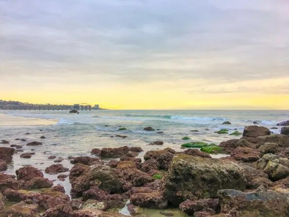 View of La Jolla from the Dike Rock tide pools near Scripps Pier.