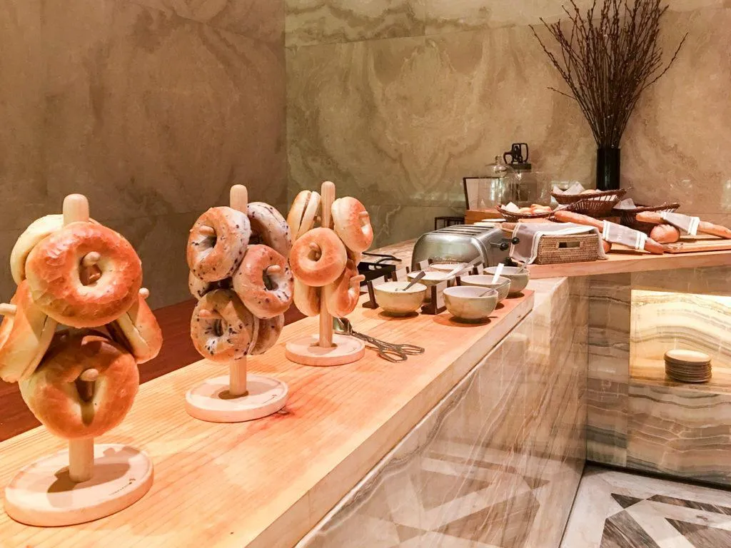 I love the way the bagels are displayed at Four Seasons Hotel Seoul.
