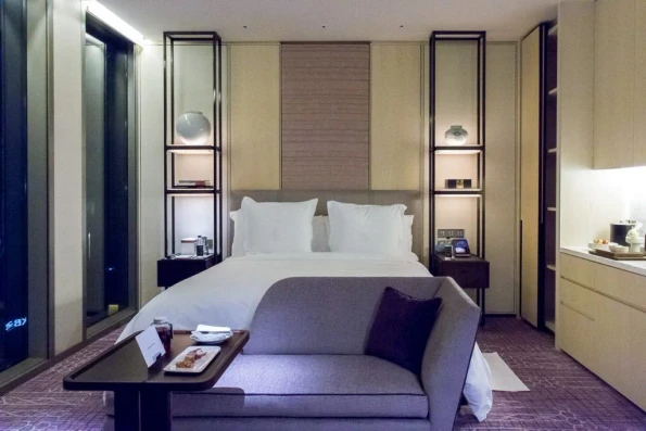 The gorgeous room at Four Seasons Hotel Seoul.