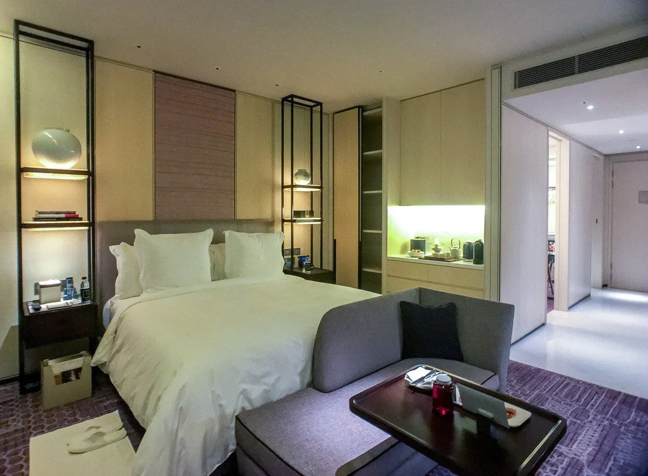 A corner room with walk-in closet at Four Seasons Hotel Seoul.