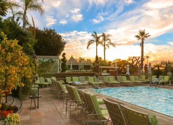 The gorgeous pool at Four Seasons Hotel Los Angeles at Beverly Hills.