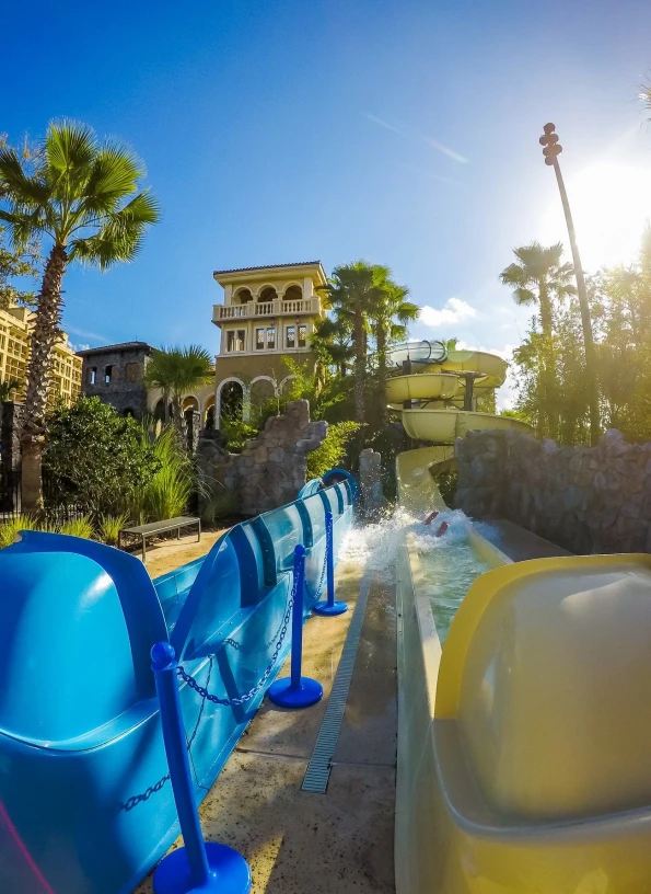 Water slides at Four Seasons Resort Orlando at Walt Disney World Resort.