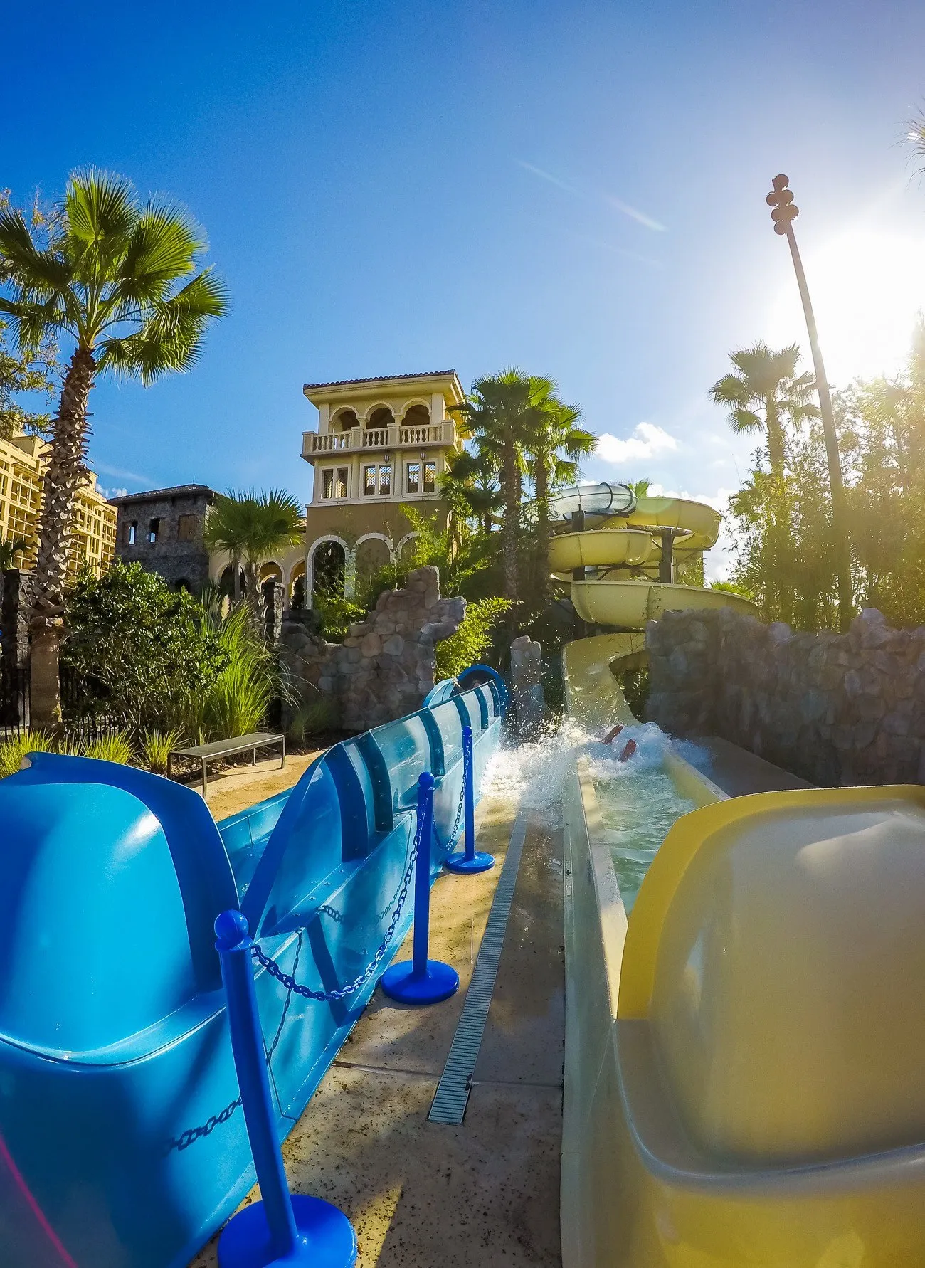 Water slides at Four Seasons Resort Orlando at Walt Disney World Resort.