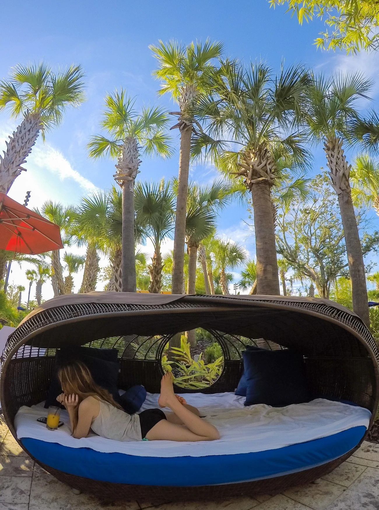 Poolside lounging at Four Seasons Resort Orlando at Walt Disney World Resort.
