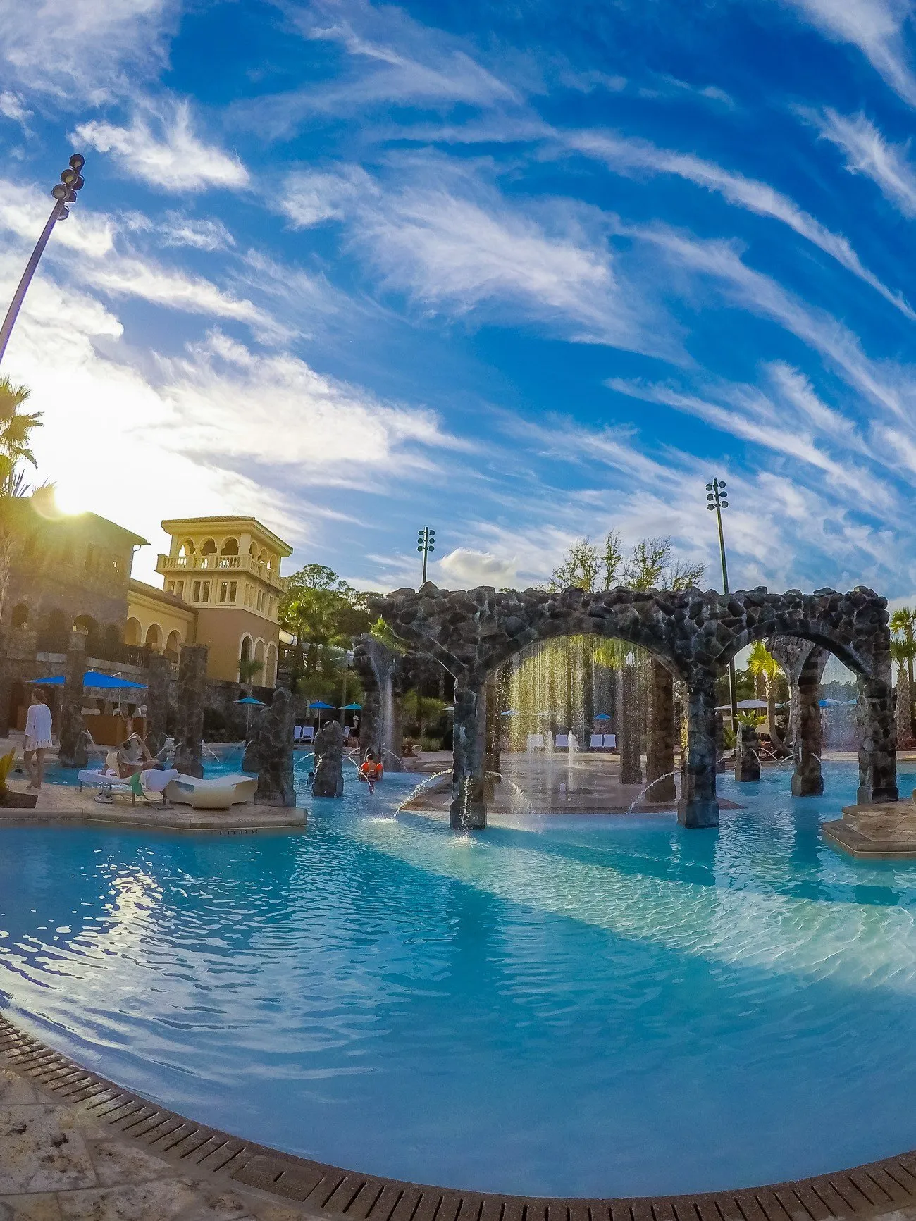 The amazing Explorer Island kids' water play area/pool at Four Seasons Resort Orlando at Walt Disney World Resort.