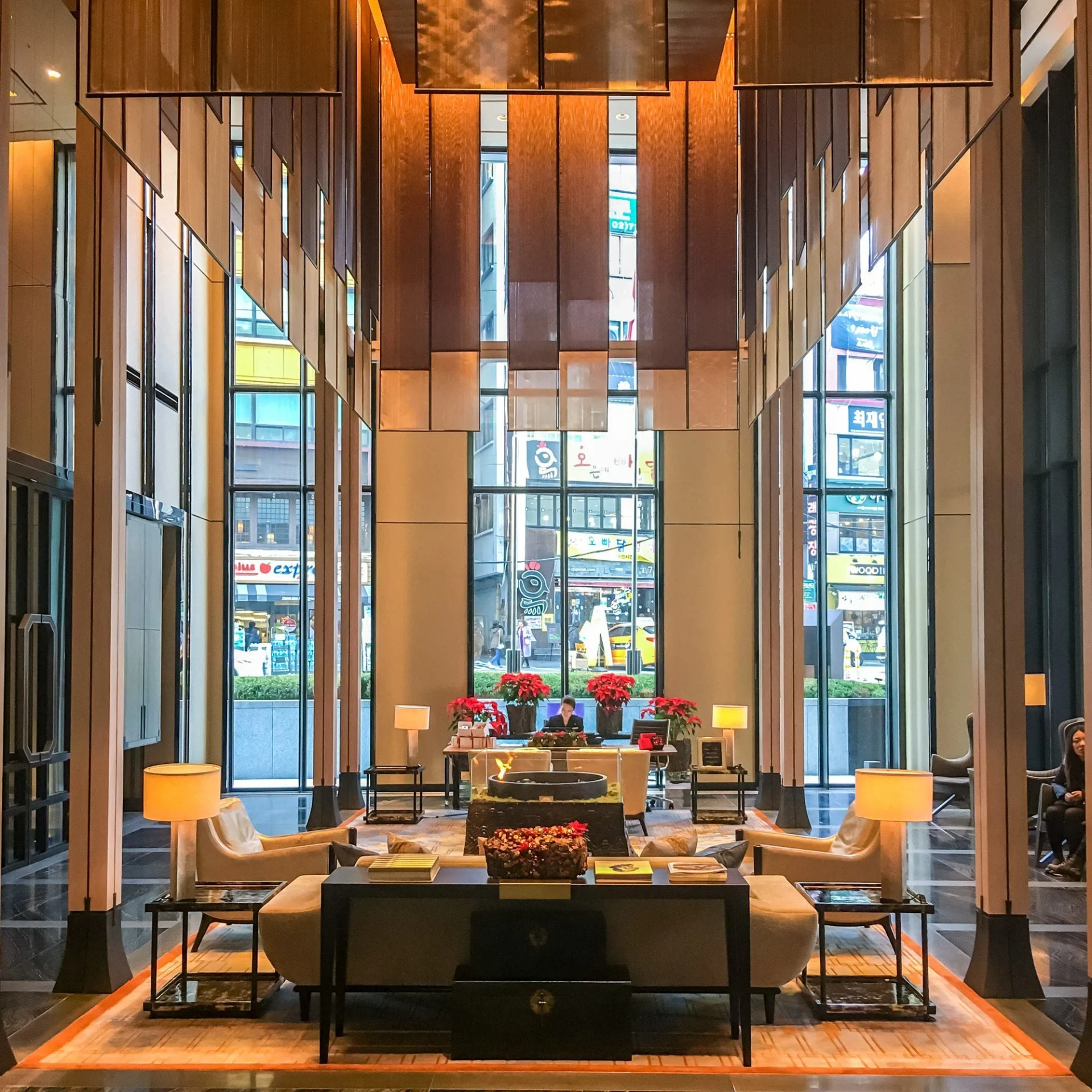 The holiday concierge desk at Four Seasons Hotel Seoul.