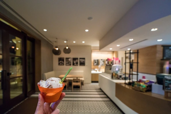 The carrot cake gelato at Lickety Split inside Four Seasons Resort Orlando at Walt Disney World Resort.