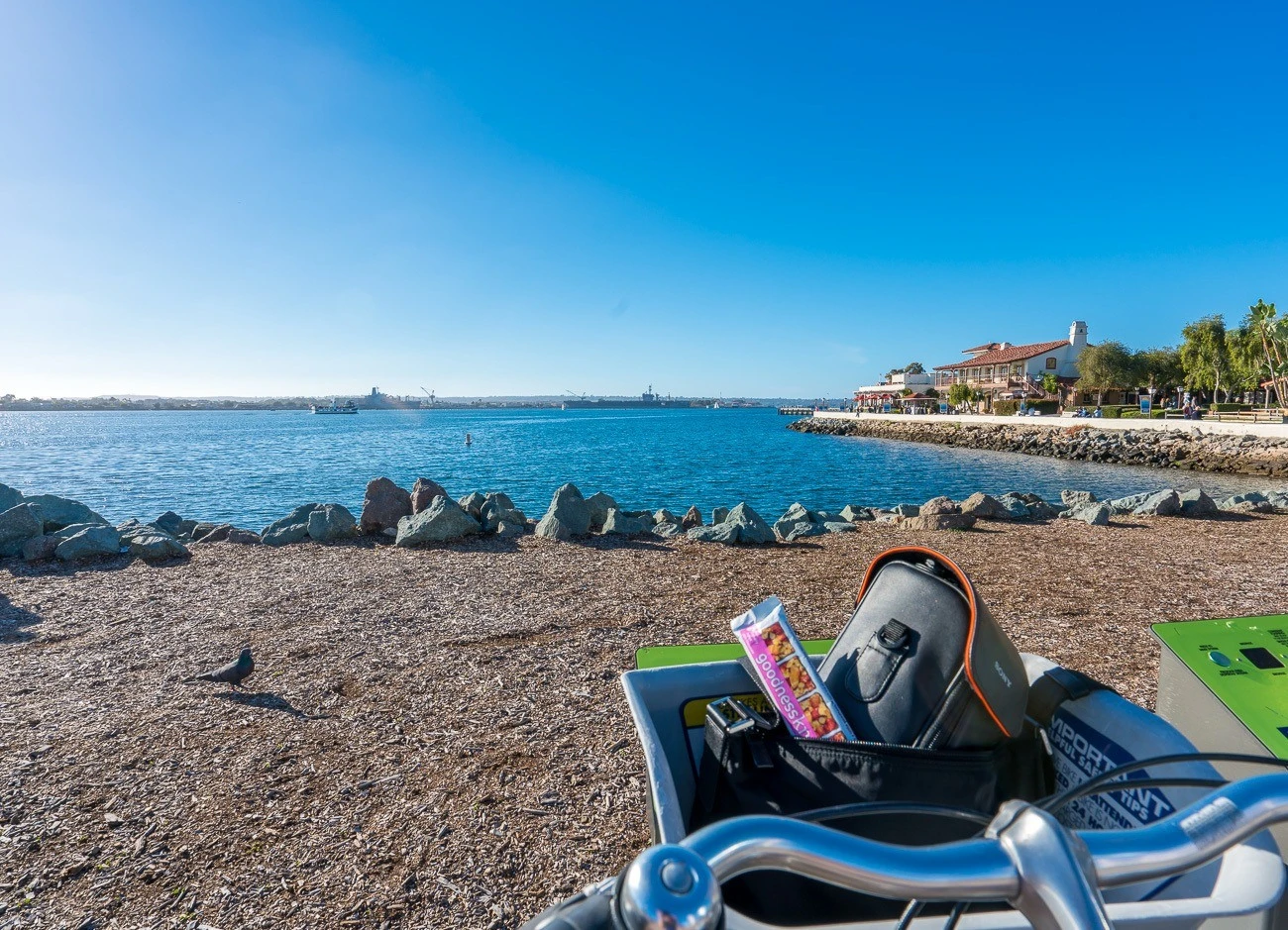 You can rent bikes at Seaport Village in San Diego.