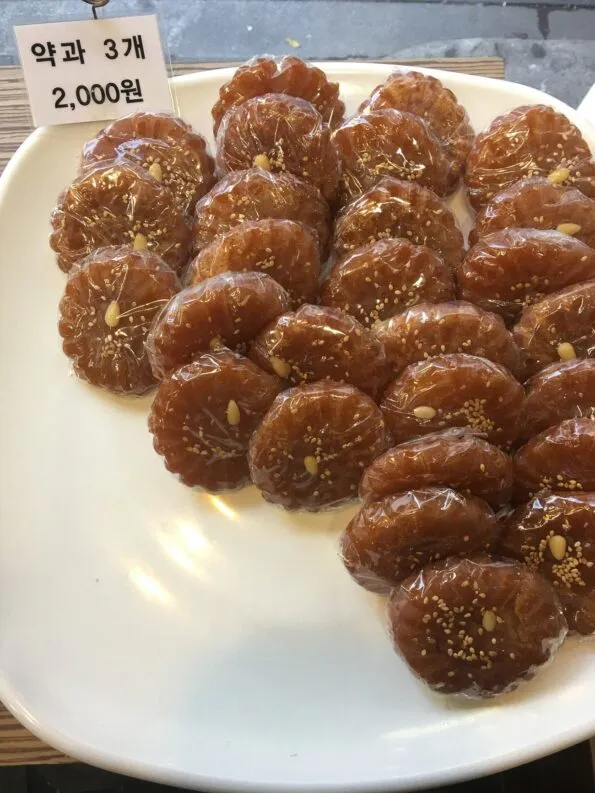 Yakwa is a delicious Korean flower cookie.