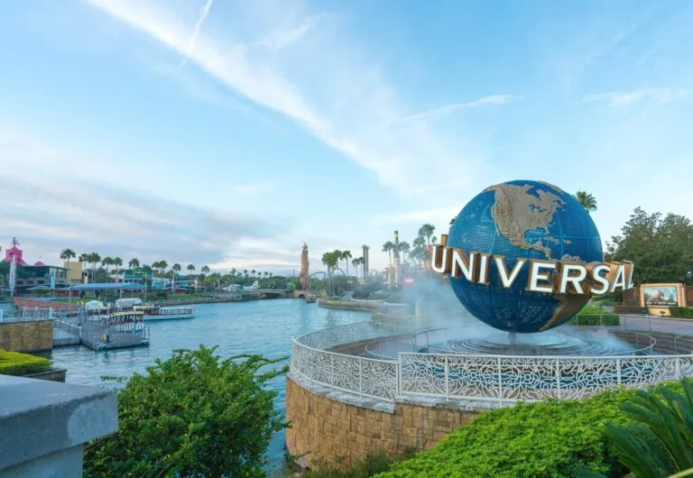 The spinning globe outside of Universal Studios Orlando.