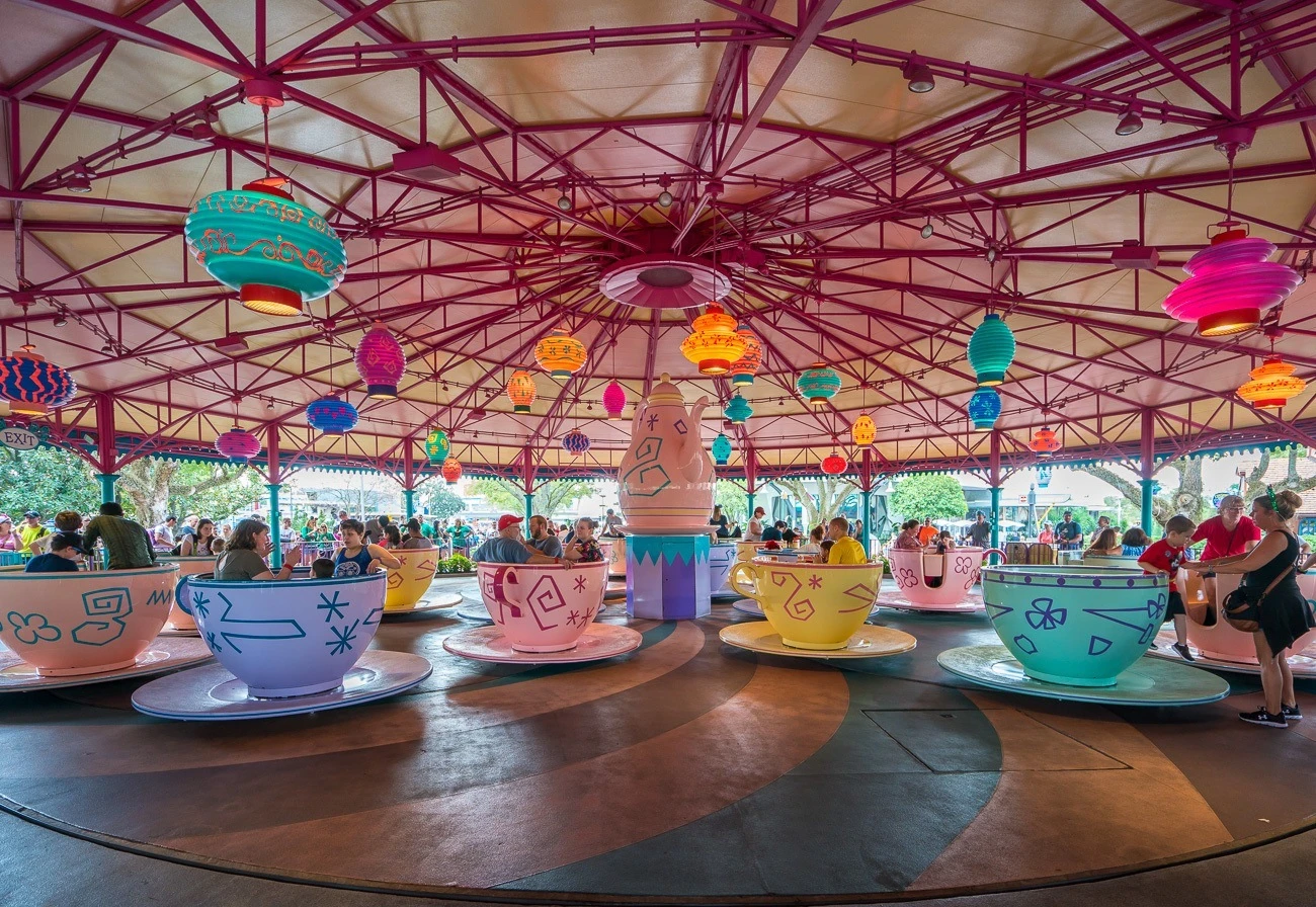 Mad Tea Party at Walt Disney World's Magic Kingdom as seen during our VIP tour.