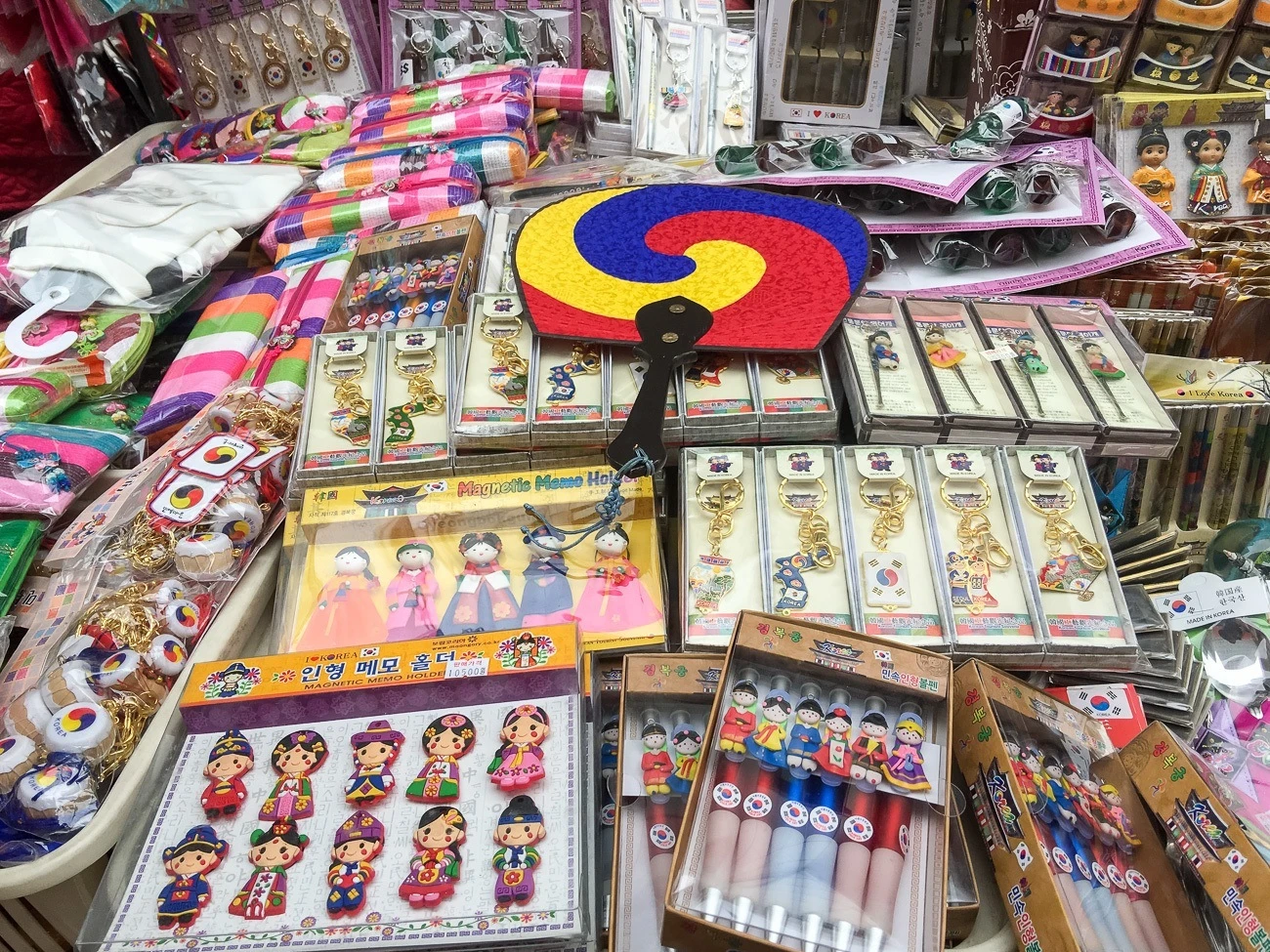 Buy souvenirs at Namdaemun Market in Myeongdong, Seoul's famous shopping district.