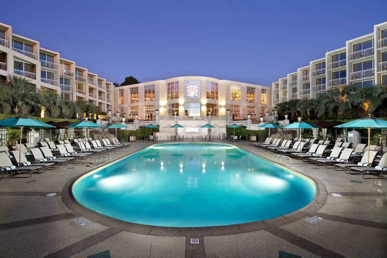 The pool at Hilton La Jolla Torrey Pines, one of La Jolla's best hotels.