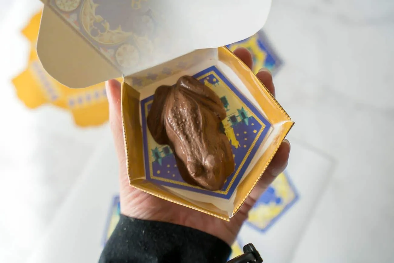 A DIY Harry Potter chocolate frog box.