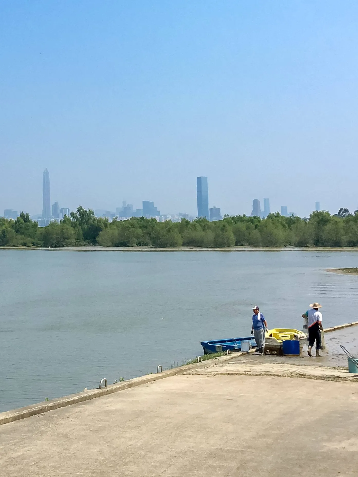 You can see Shenzhen from the Nam Sang Wai river train in Hong Kong.