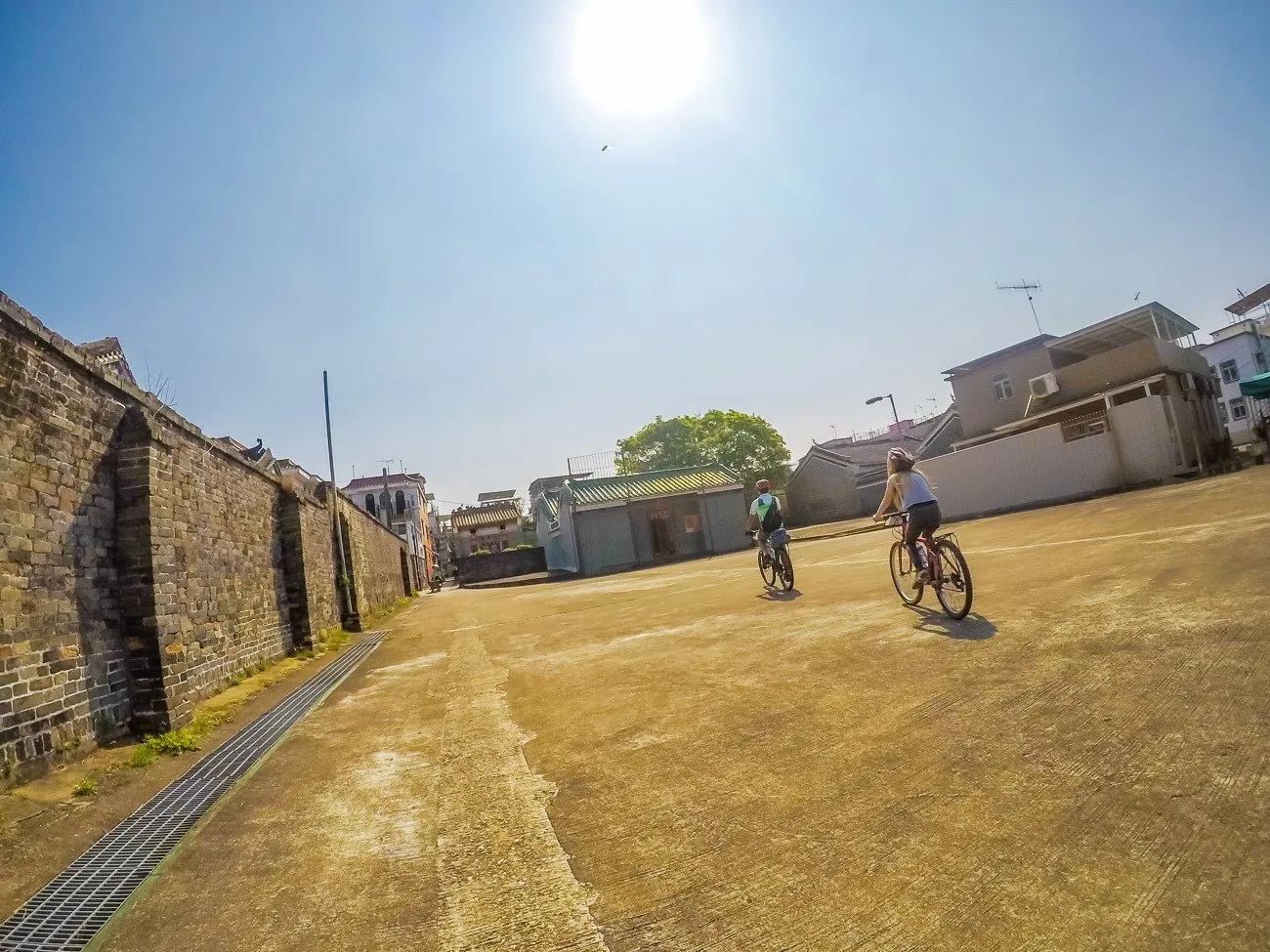Take a bike tour through the Tang Village in New Territories, Hong Kong