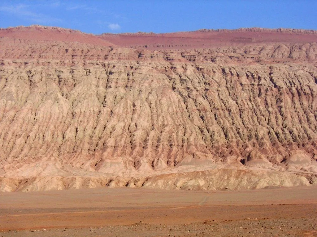 The Flaming Mountains in Turpan, China