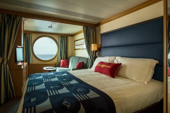 Staterooms on the Disney Magic and Disney Wonder are designed with nautical d&eacute;cor and plenty of usable space. Designed with style, comfort and a dash of Disney magic, staterooms include generous storage areas and premium bedding and linens. The innovative bath-and-a-half design is featured in nearly every stateroom on the Disney Magic and Disney Wonder.