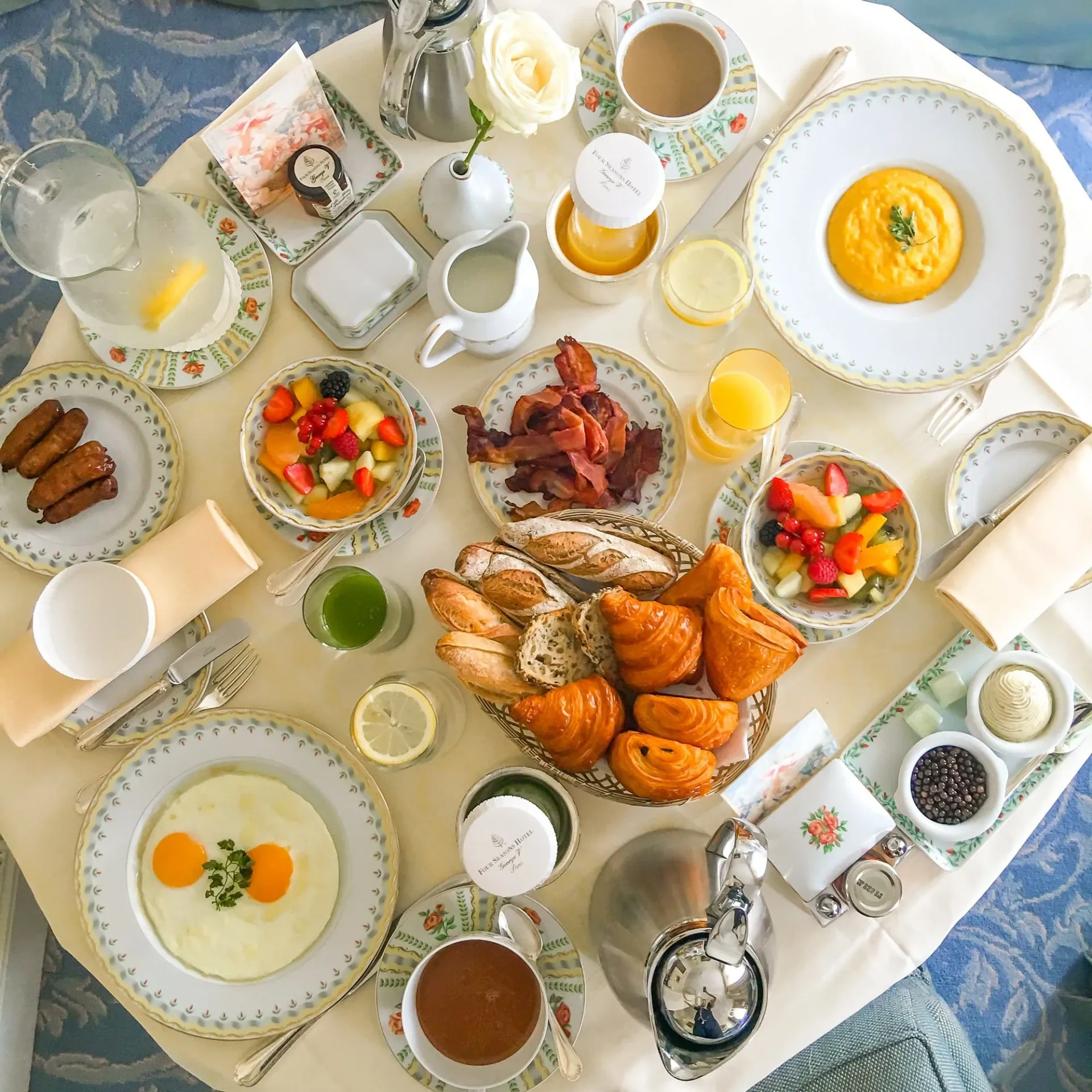 Breakfast at Four Seasons Hotel George V, Paris