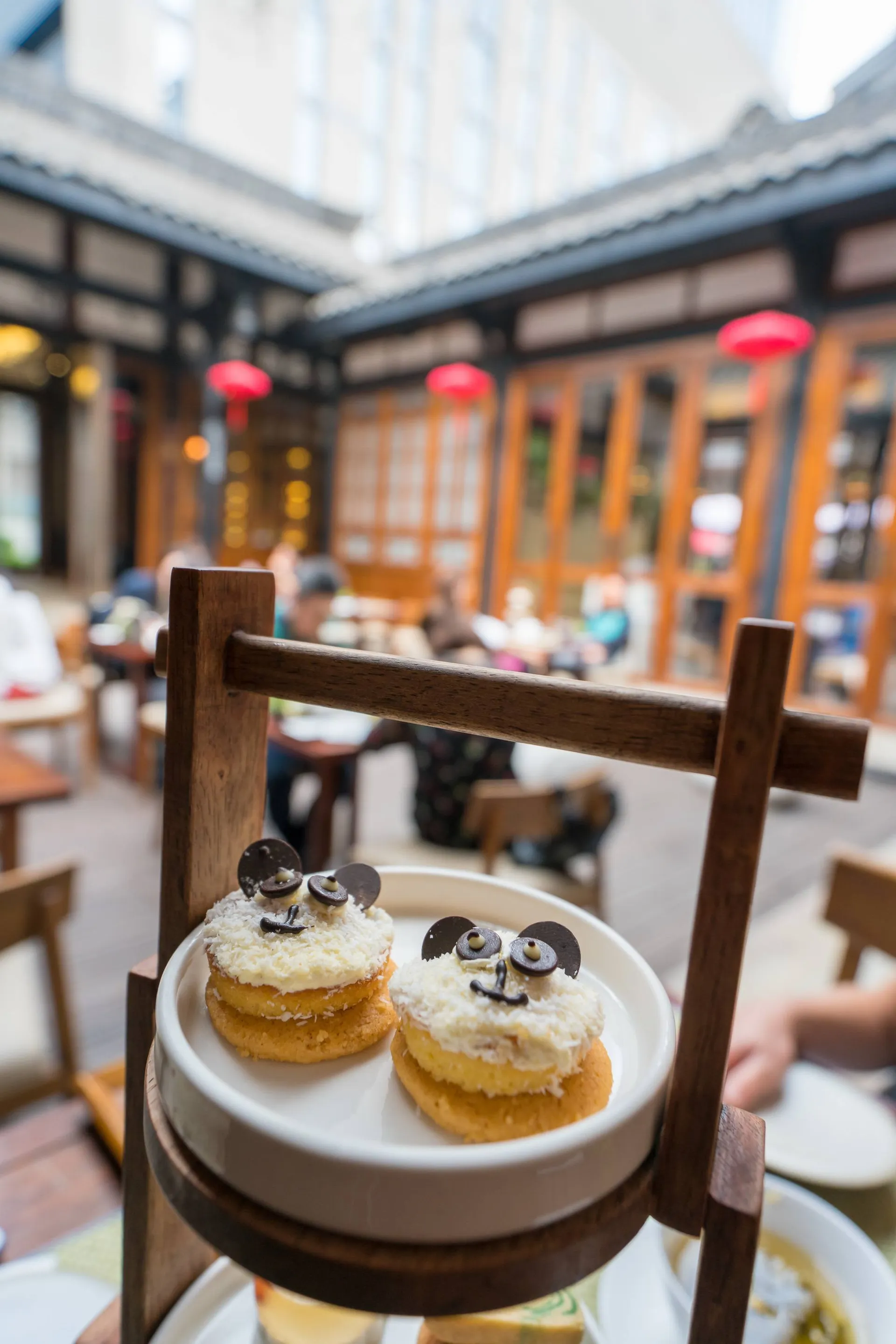 Don't miss the panda tea set at Mi Xun teahouse at Temple House in Chengdu.