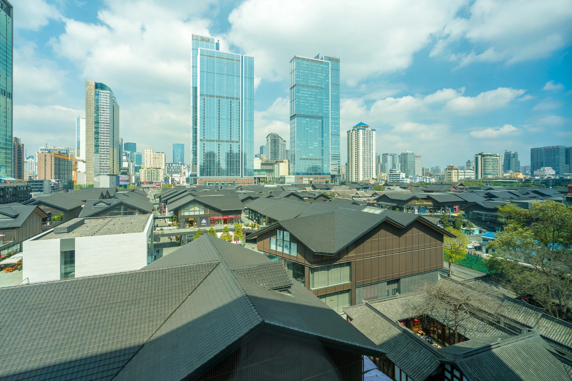 The Temple House is adjacent to the Taikoo Li luxury shopping and entertainment complex.