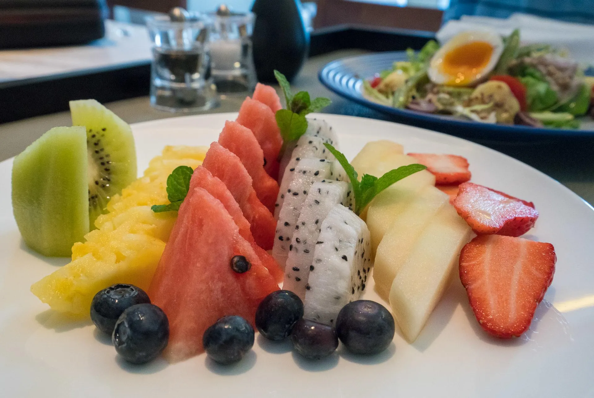 A room service fruit place at The Temple House in Chengdu.