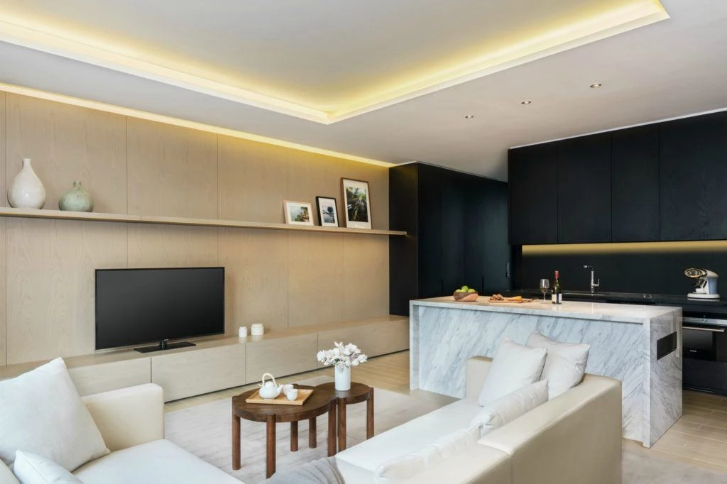 The residences at The Temple House are great for families because of the space and kitchen.