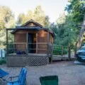 A cabin at William Heise campground in Julian, California