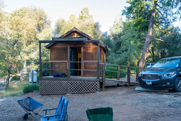 A cabin at William Heise campground in Julian, California