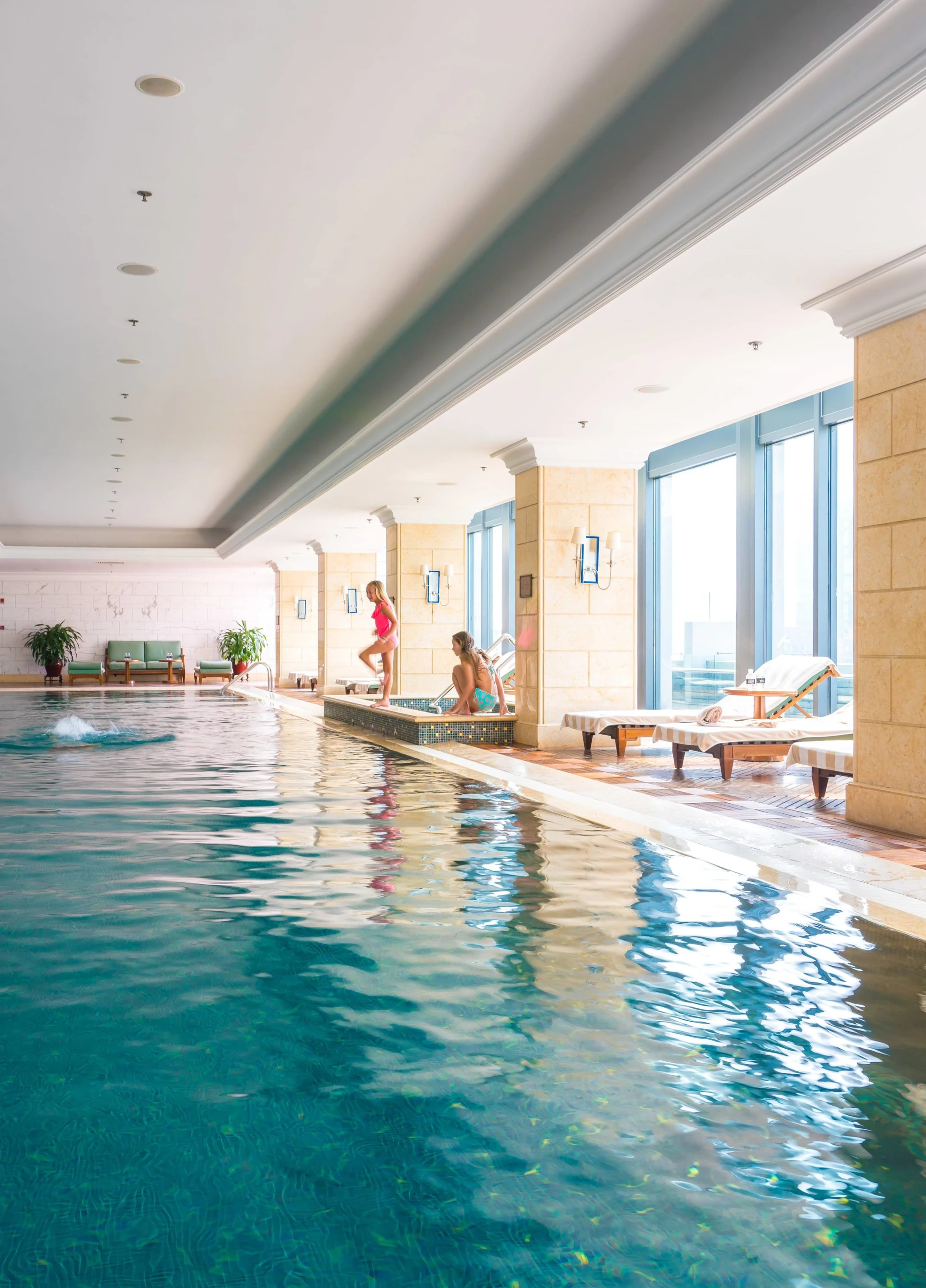 The indoor pool at The Ritz-Carlton Beijing.